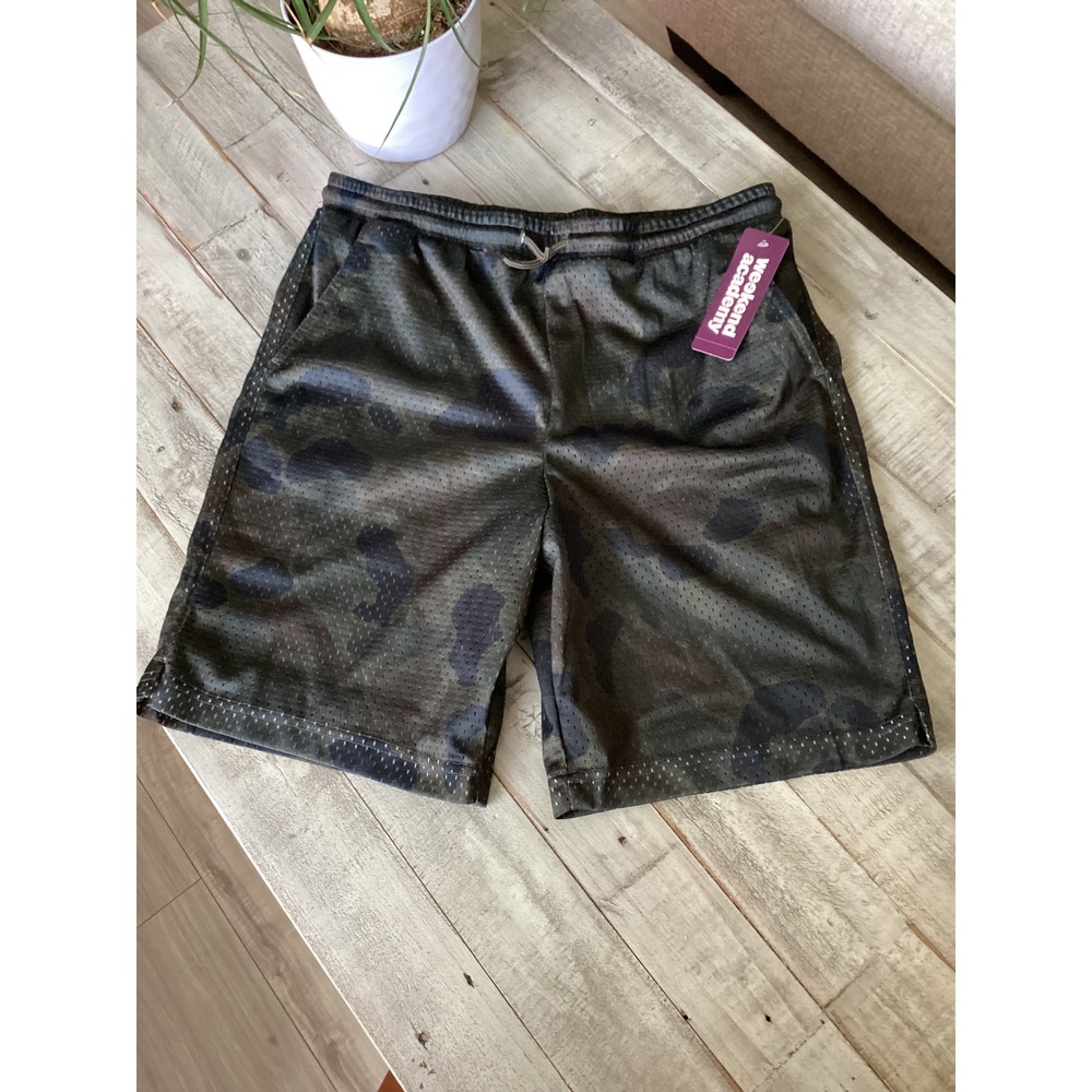 Weekend Academy Boys Camo Mesh Athletic Shorts Green XXL 18 HQ021926A